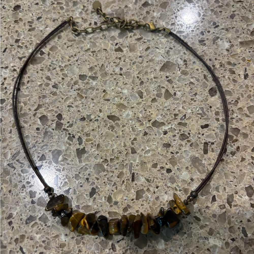 Baer SF Tiger’s Eye Leather Necklace - Picture 2 of 6